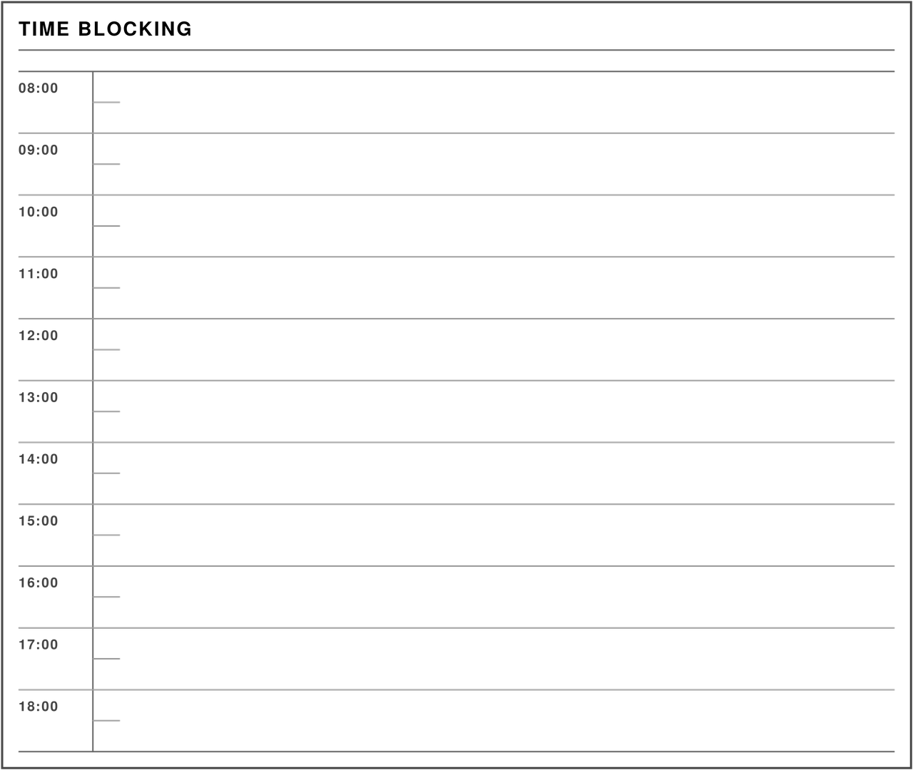 Time blocking